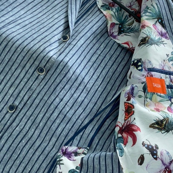 Tallia men’s linen/cotton jacket XXL . New with tags. Partially lined. - Picture 4 of 5